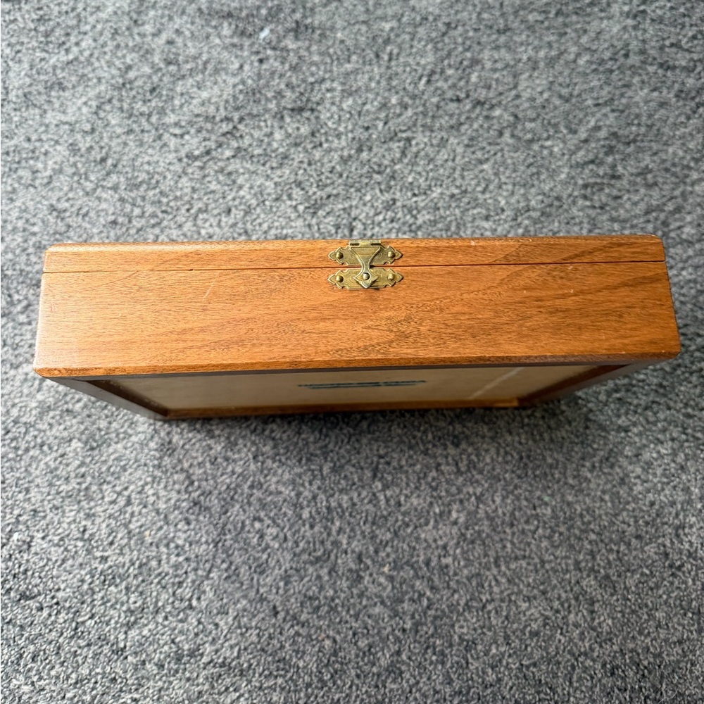 Wood Display Case with Glass Top - Warm Brown - Picture 2 of 6